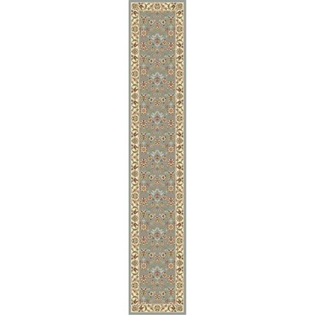 SAFAVIEH Lyndhurst Machine Made Runner Rug- Light Blue - Ivory- 2 ft. 3 in. x 19 ft. LNH312B-219